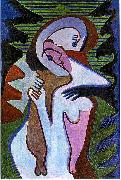 Ernst Ludwig Kirchner Lovers (The kiss) France oil painting artist